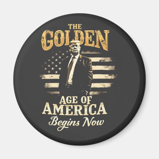 アメリカ黄金時代がトランプ4日に始まる マグネット (正面)