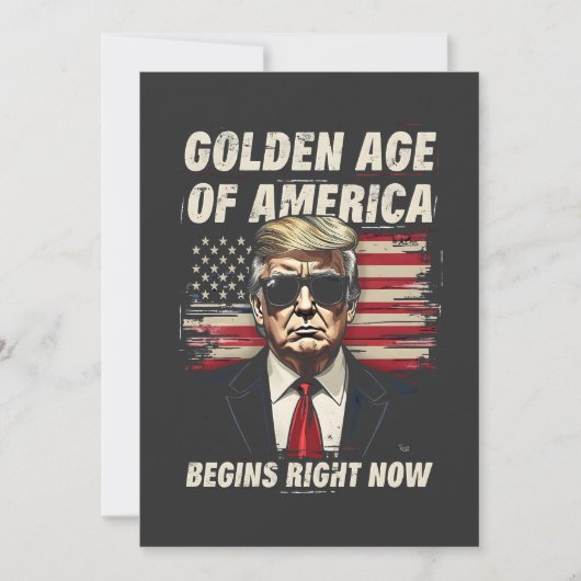アメリカ黄金時代がトランプ4日に始まる 案内状 (正面)