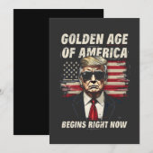 アメリカ黄金時代がトランプ4日に始まる 案内状 (正面/裏面)