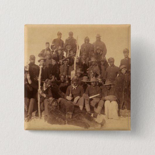 アメリカ黒人戦闘騎兵隊:バッファロー・ウォリアーズ 缶バッジ (正面)