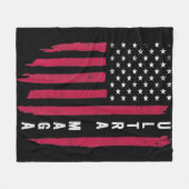 アメリカ黒人旗で作られた驚くべき外出 フリースブランケット (正面(横))