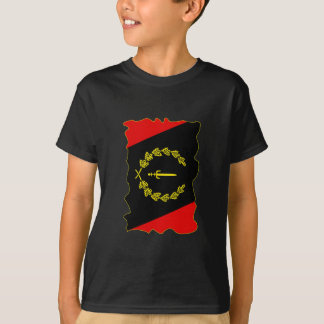 アメリカ黒伝統国旗アメリカ・アフリカ・ヘリ Tシャツ