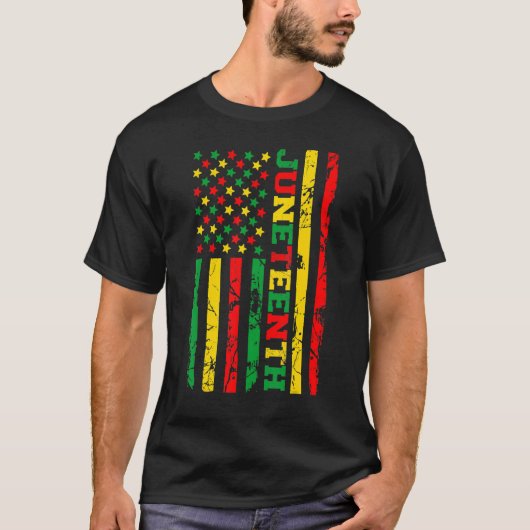 アメリカ12月末日黒人歴史日アフロ・アメリカ Tシャツ (正面)