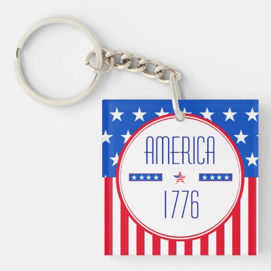 アメリカ1776年の愛国心 キーホルダー (正面)
