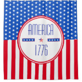 アメリカ1776年の愛国心 シャワーカーテン (正面)