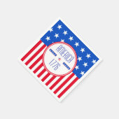 アメリカ1776年の愛国心 スタンダードカクテルナプキン (角)