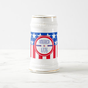 アメリカ1776年の愛国心 ビールジョッキ
