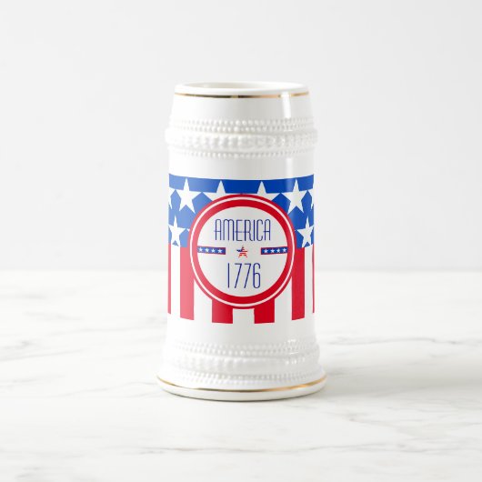 アメリカ1776年の愛国心 ビールジョッキ (中央)