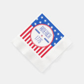 アメリカ1776年の愛国心 縁ありカクテルナプキン (角)