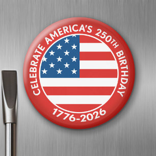 アメリカ1776年~2026年アメリカ250州旗 マグネット