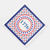 アメリカ1776紙ディナーナプキン (コーナー)