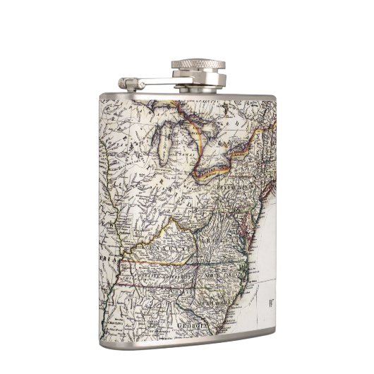 アメリカ1809年の地図 フラスク (右)