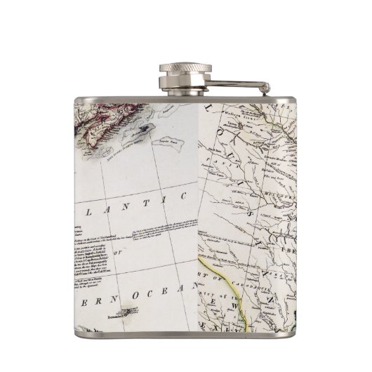 アメリカ1809年の地図 フラスク (裏面)