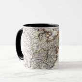 アメリカ1809年の地図 マグカップ (正面左)