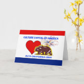 アメリカ2009年のアルタ・カリフォルニアの文化首都 カード (黄色い花)