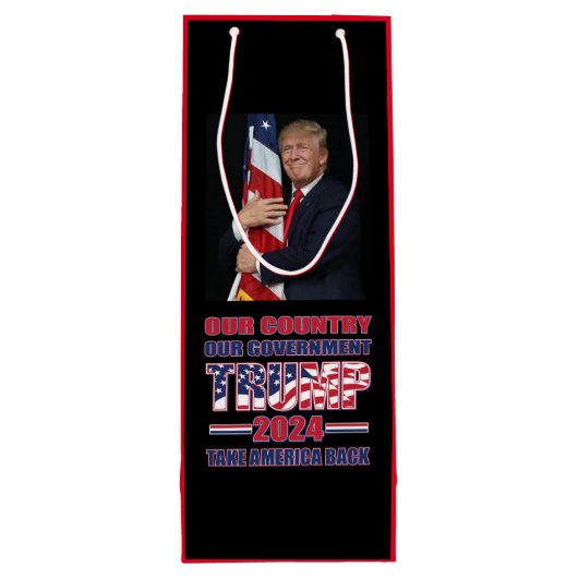 アメリカ2024年のファーストトランプ ワインギフトバッグ (裏面)