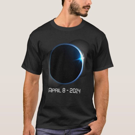 アメリカ2024年4月8日の天文学的全体性ecli tシャツ (正面)