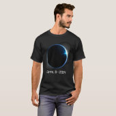 アメリカ2024年4月8日の天文学的全体性ecli tシャツ (正面フル)