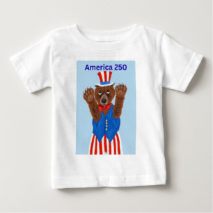アメリカ250おじさん熊 ベビーTシャツ