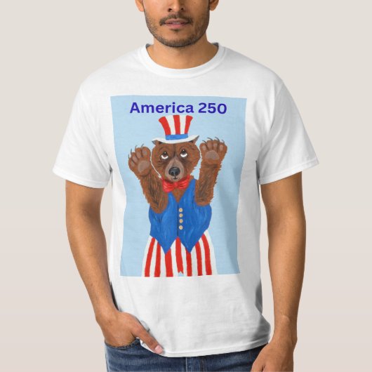 アメリカ250おじさん熊 Tシャツ (正面)