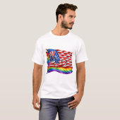 アメリカ250プライドフラッグ Tシャツ (正面フル)