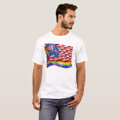 アメリカ250プライドフラッグ Tシャツ (正面フル)