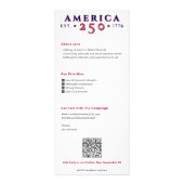 アメリカ250共和党の政治表彰運動 ラックカード (裏面)