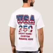 アメリカ250周年パレードフェスティバル Tシャツ (裏面)