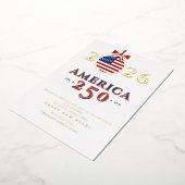 アメリカ250周年半クインセンテニアル2026年新年 箔シーズンカード (回転した状態)