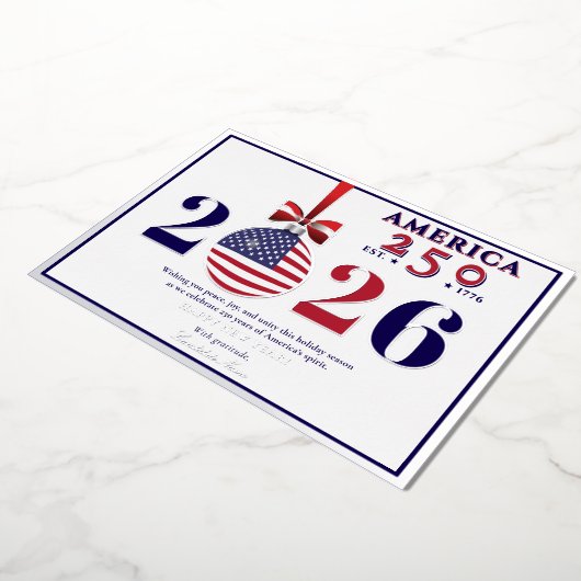 アメリカ250周年愛国記念日2025青民主主義 箔シーズンカード (回転した状態)