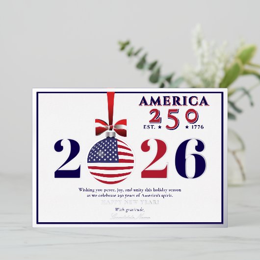 アメリカ250周年愛国記念日2025青民主主義 箔シーズンカード (立ち正面)