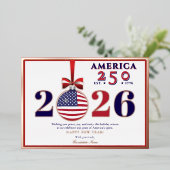 アメリカ250周年愛国記念日2025 赤共和党員 箔シーズンカード (立ち正面)