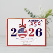 アメリカ250周年愛国記念日2025 赤共和党 箔シーズンカード (立ち正面)