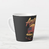 アメリカ250周年米国レトロサンセット カフェラテマグ (左アングル)