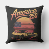 アメリカ250周年米国レトロサンセット クッション (裏面)