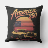 アメリカ250周年米国レトロサンセット クッション (正面)