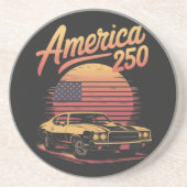 アメリカ250周年米国レトロサンセット コースター (正面)