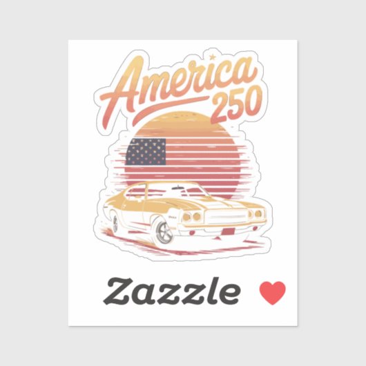 アメリカ250周年米国レトロサンセット シール (シート)