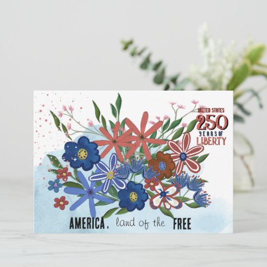 アメリカ250周年自由のお花セミクインセンテニアル 招待状 (スタンド正面)