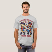 アメリカ250周年記念お土産 – 愛国制服 Tシャツ (正面フル)