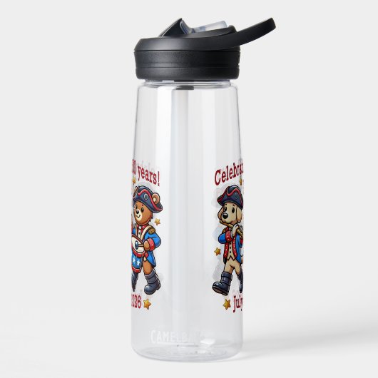 アメリカ250周年記念お土産 – 愛国心 ウォーターボトル (左面)