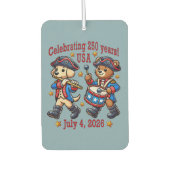 アメリカ250周年記念お土産 – 愛国心 カーエアーフレッシュナー (正面)