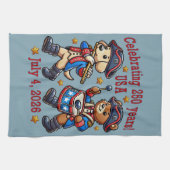 アメリカ250周年記念お土産 – 愛国心 キッチンタオル (横)