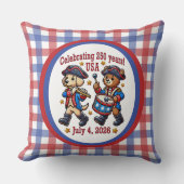 アメリカ250周年記念お土産 – 愛国心 クッション (正面)