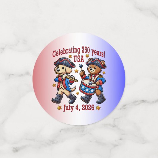 アメリカ250周年記念お土産 – 愛国心 コンフェッティ (スモール正面)
