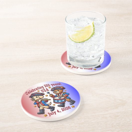 アメリカ250周年記念お土産 – 愛国心 コースター (側面)
