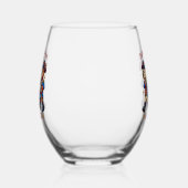 アメリカ250周年記念お土産 – 愛国心 ステムなしワイングラス (右)