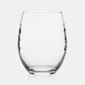 アメリカ250周年記念お土産 – 愛国心 ステムなしワイングラス (左)