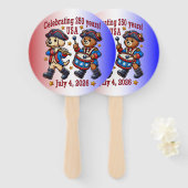 アメリカ250周年記念お土産 – 愛国心 ハンドファン (正面&裏面)