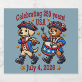 アメリカ250周年記念お土産 – 愛国心 ビールラベル (シングルラベル)